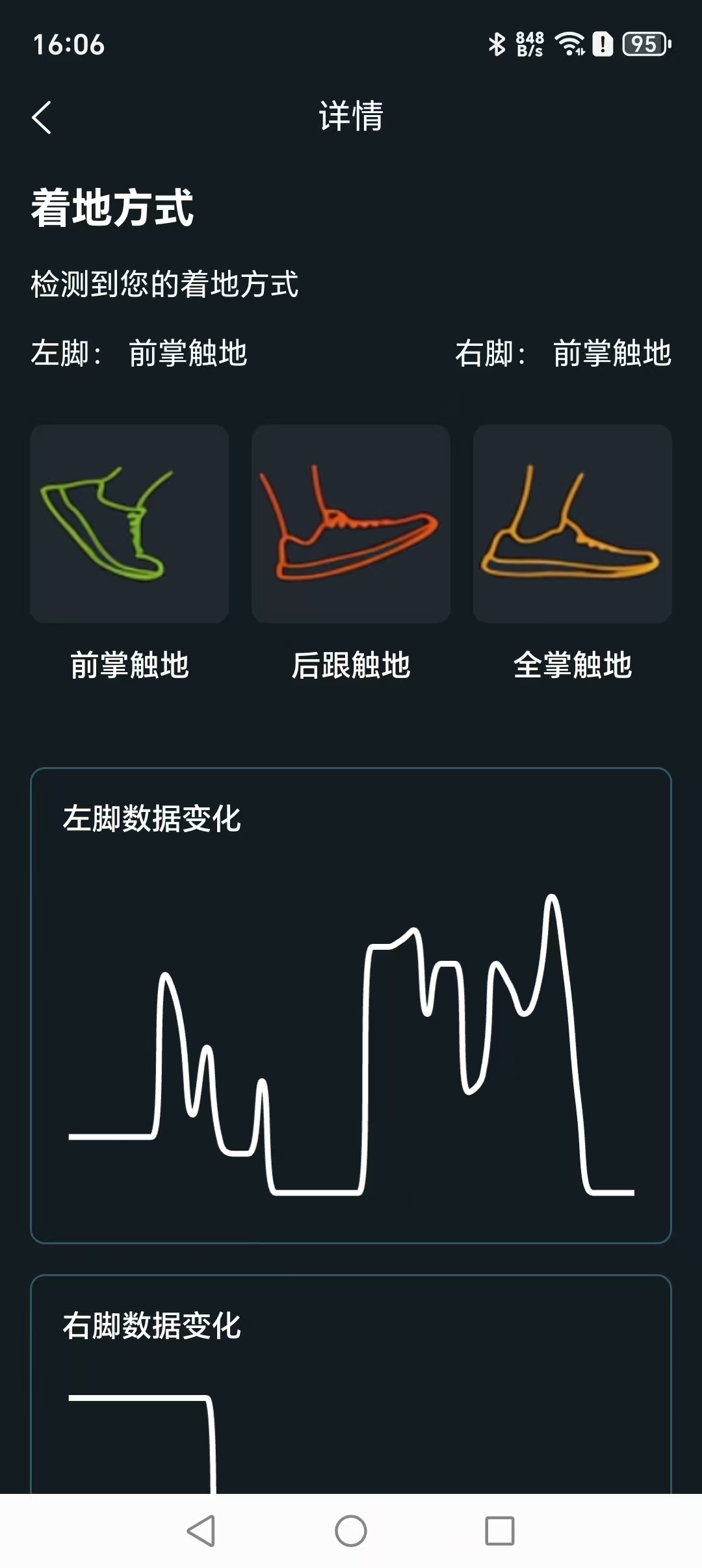 智能鞋垫APP分析结果页